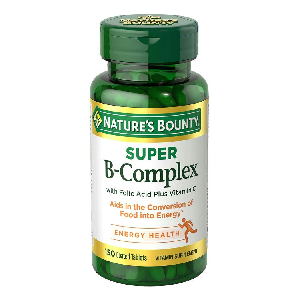 Nature's Bounty Super B Complex Supplement with Folic Acid and Vitamin C