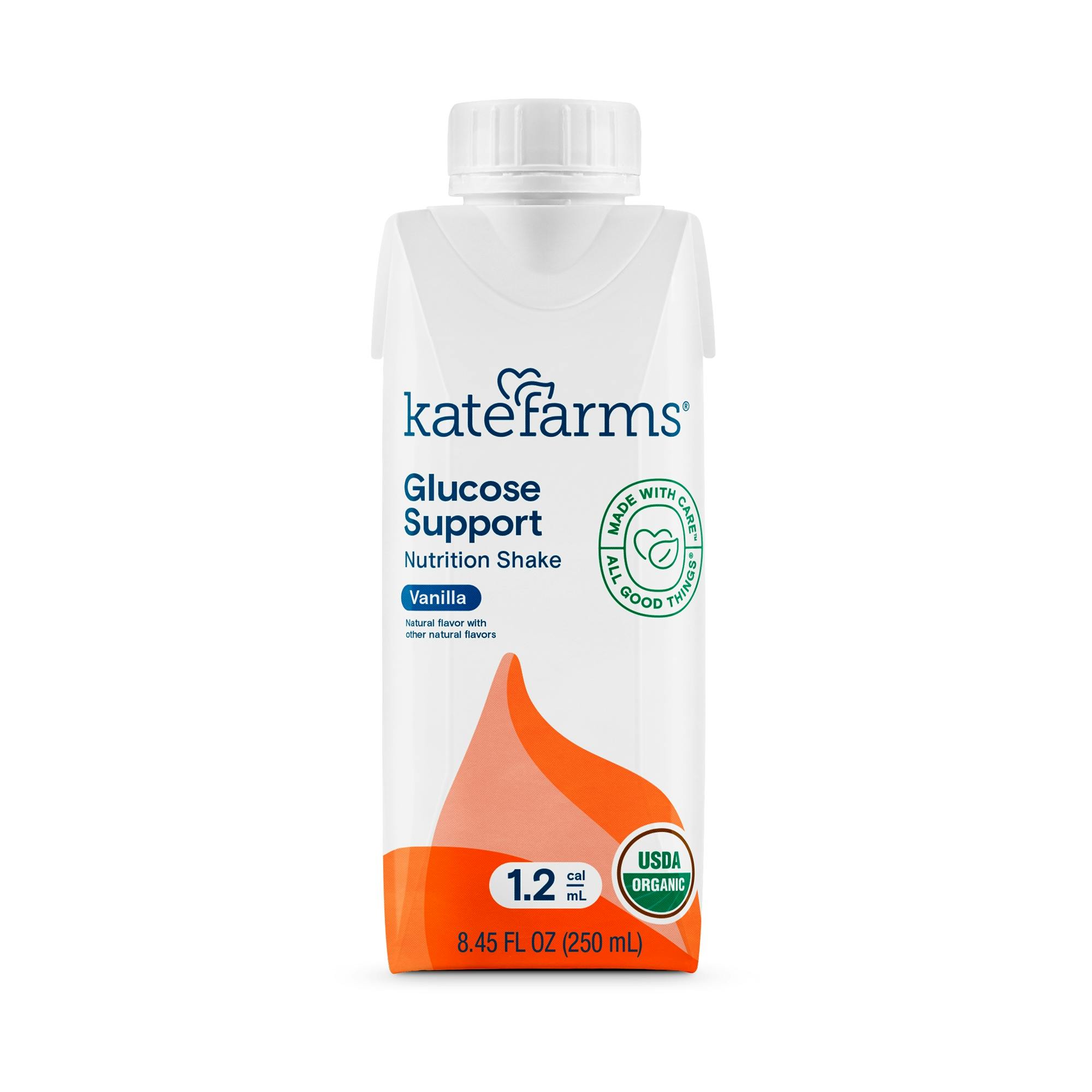 Kate Farms 1.2 Glucose Support Nutritional Shake, Vanilla, 8.45 oz.