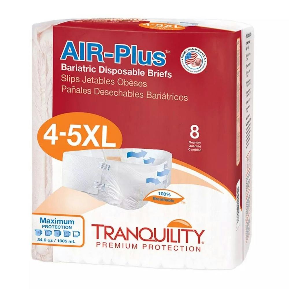 Tranquility Air-Plus Bariatric Disposable Adult Diapers with Tabs, Maximum, Front