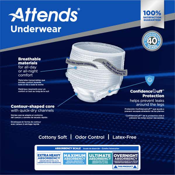 Attends Overnight Protective Pull-Up Underwear