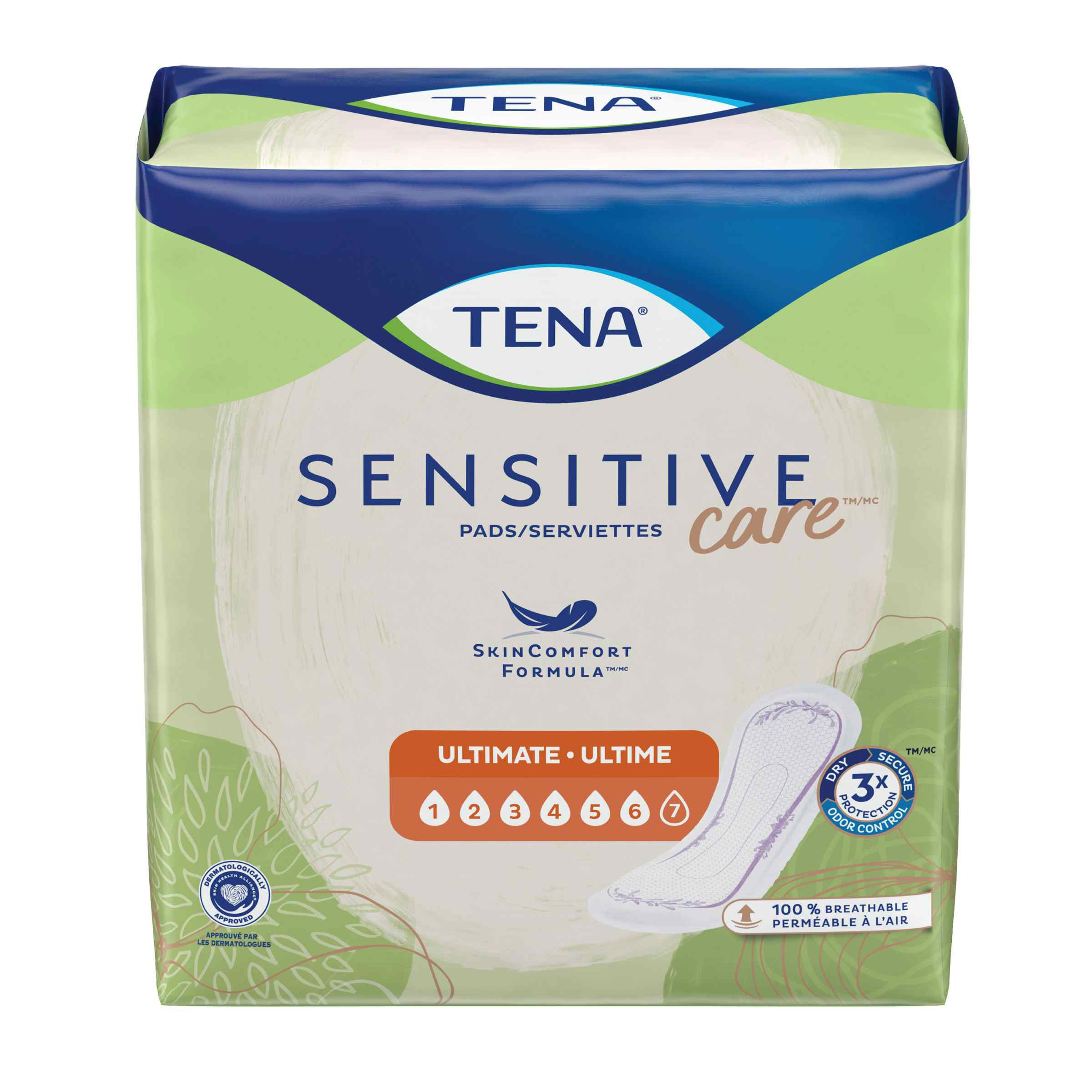 TENA Sensitive Care Ultimate Bladder Pads, Front