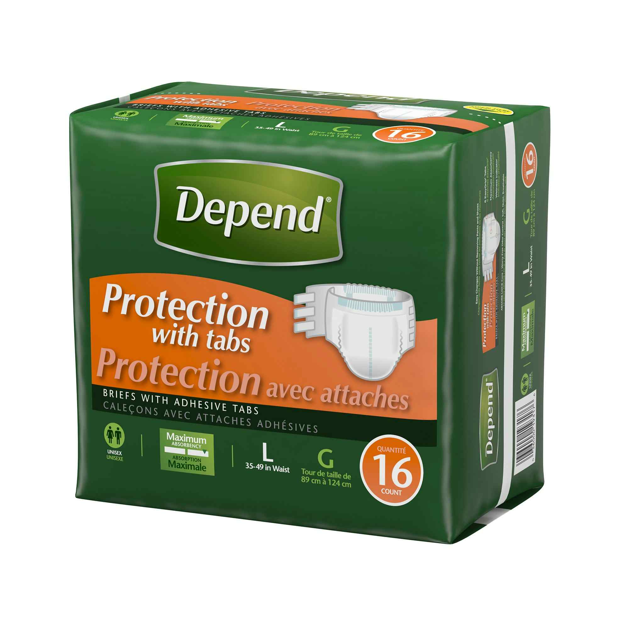 Depend protection with tabs