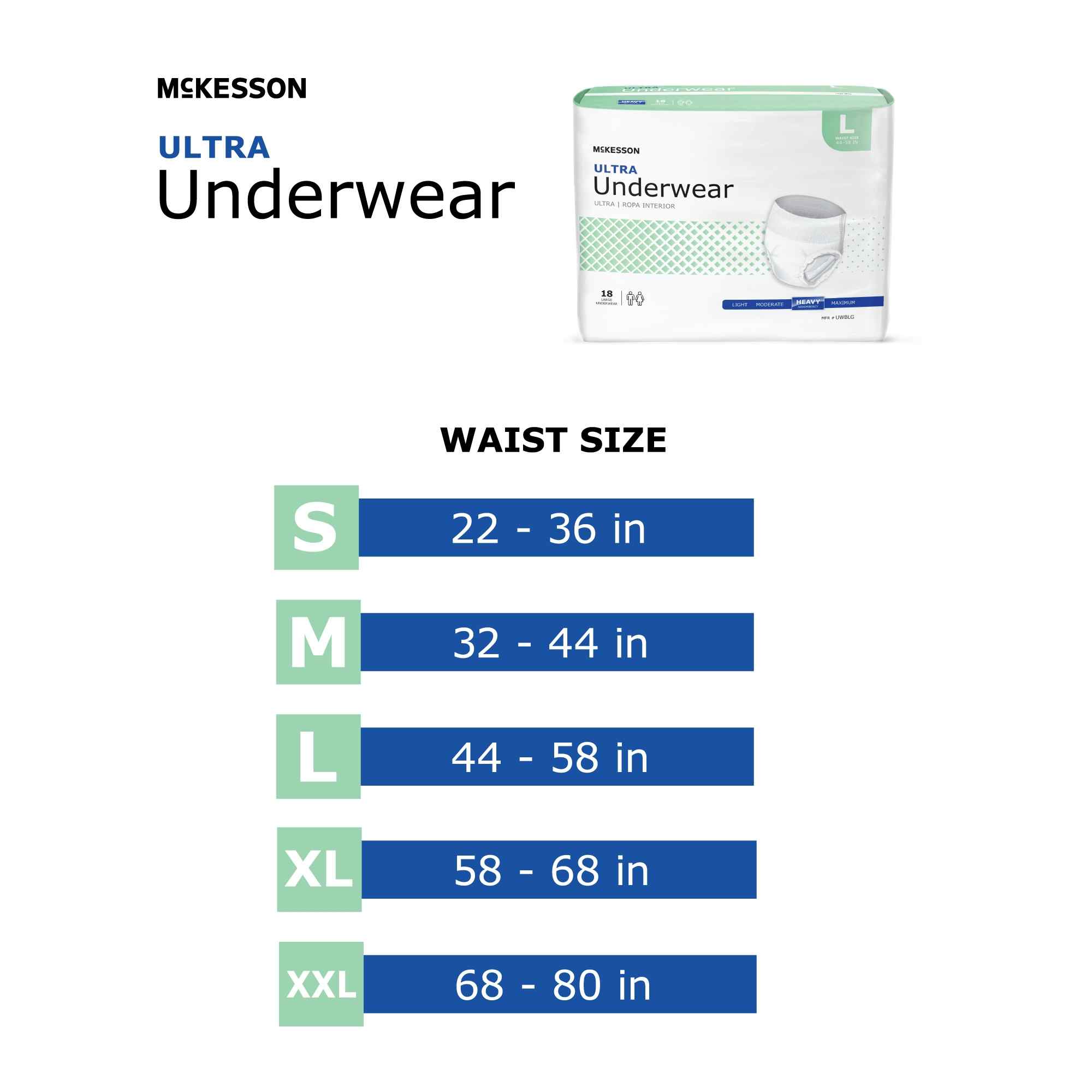 McKesson Ultra Pull-Up Underwear, Heavy