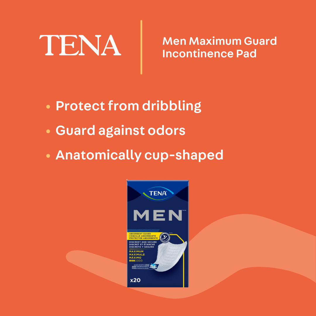 TENA Men Maximum Guard Incontinence Pad for Men, FAB