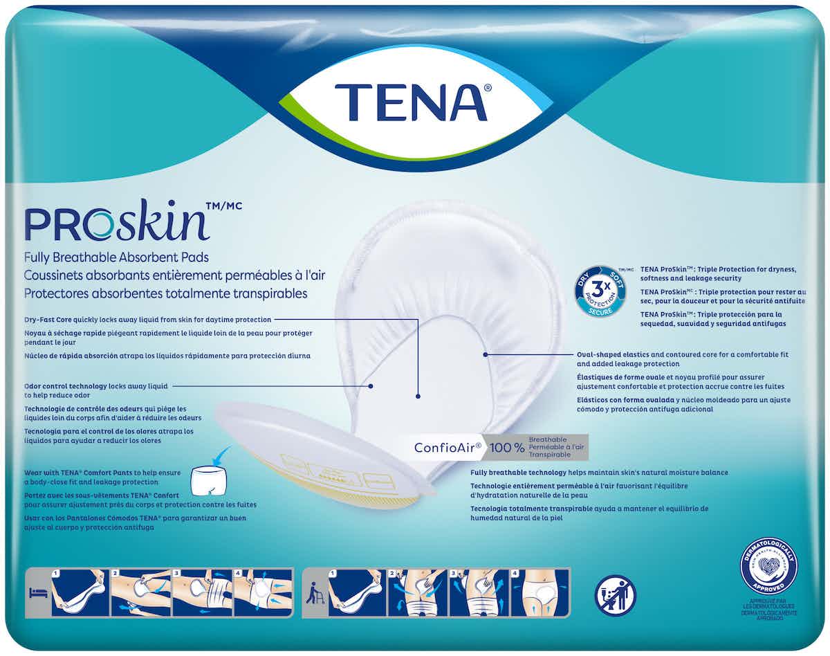 TENA Day Plus 2 Piece Heavy Incontinence Pad, Maximum Absorbency,BACK