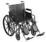 McKesson Wheelchair with Padded Arms, Swing-Away Elevating Footrest