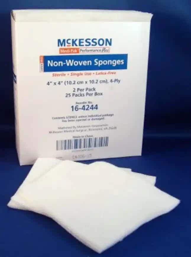 McKesson 4-Ply NonWoven Sponge, NonSterile