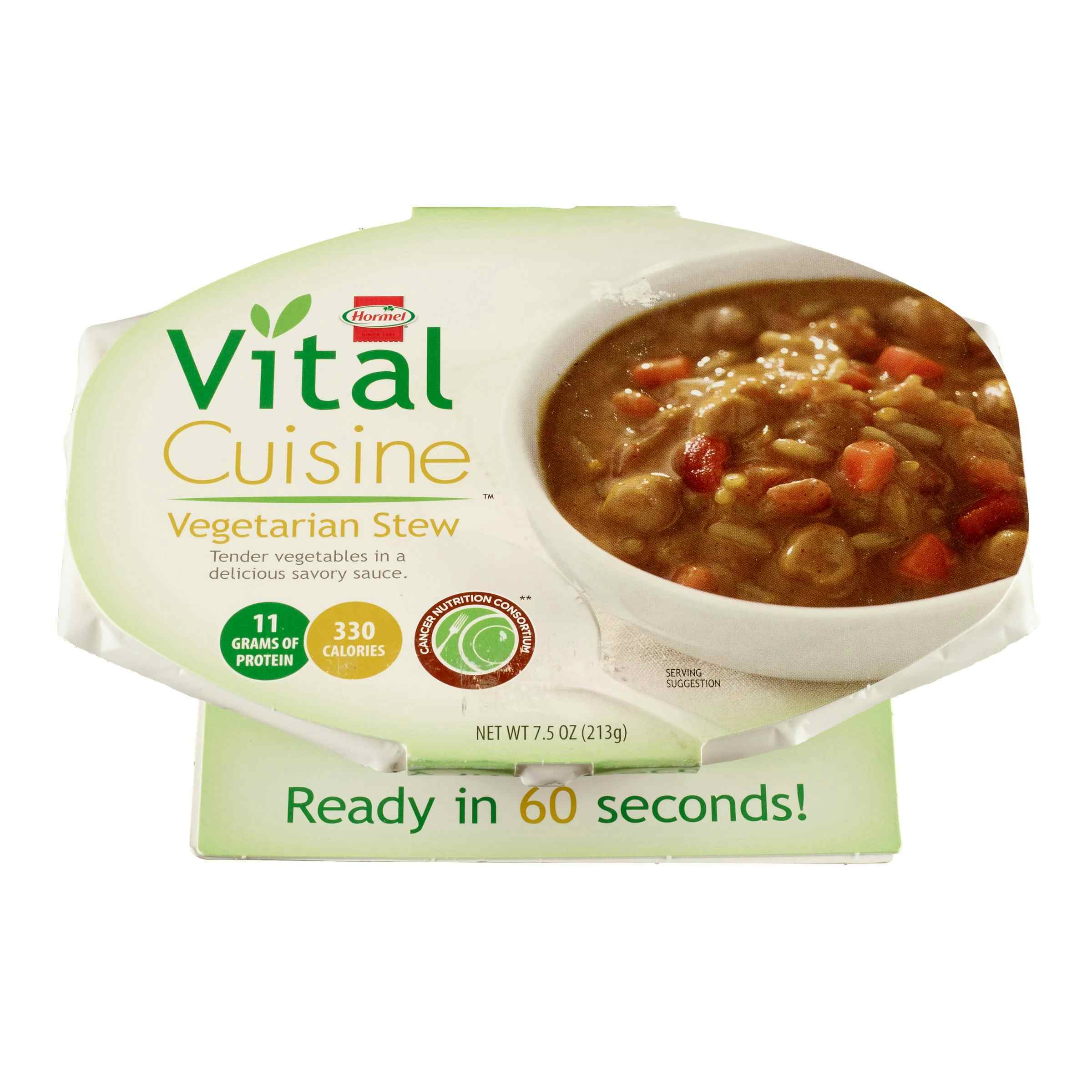 Vital Cuisine Ready to Use Oral Supplement Bowl, Vegetarian Stew Flavor , 69074, Vegetarian Stew - Case of 1