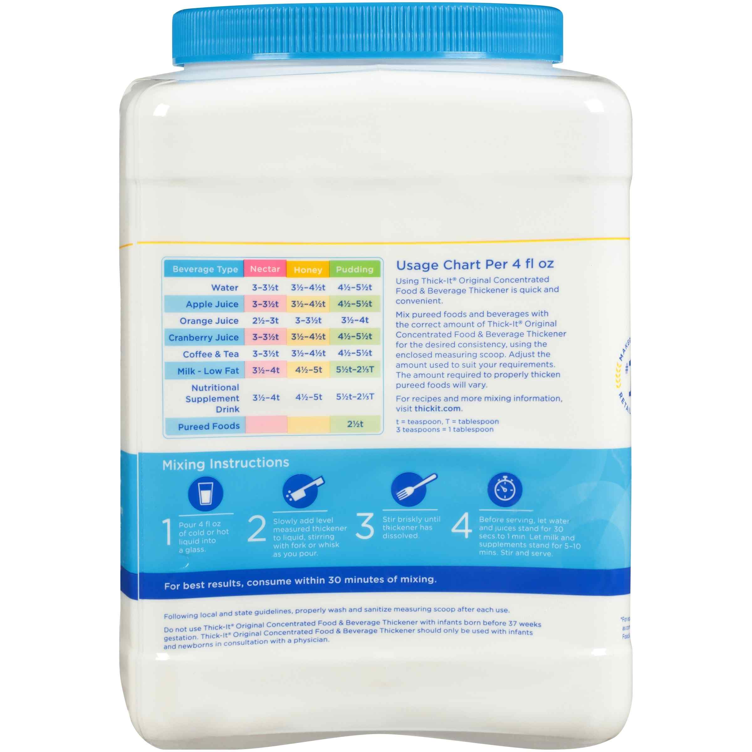 Thick-It Food and Beverage Thickener Original Concentrated, Unflavored Powder, 36 oz., Canister, J587-C6800, 1 Canister