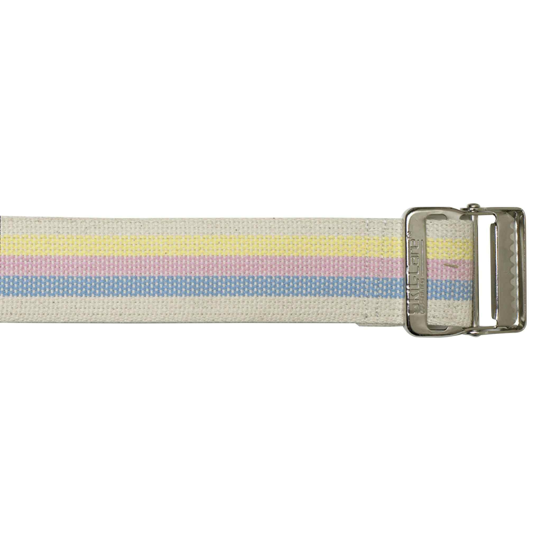 SkiL-Care Cotton Gait Belt, Multiple Colors, 252072, 72 Inch - Pastel Stripe