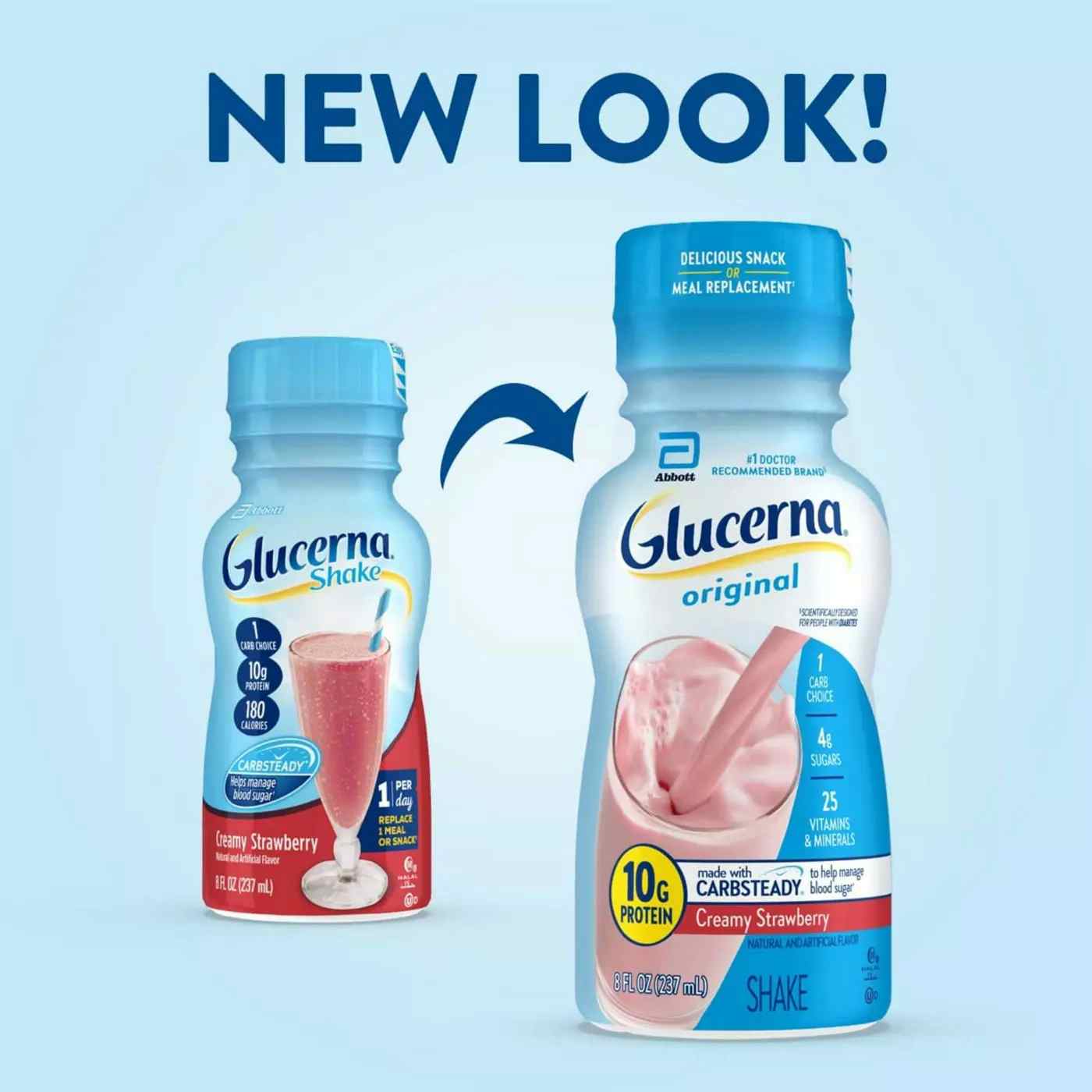 Glucerna Ready to Use Oral Supplement Shake, Bottle, Creamy Strawberry Flavor, 8 oz.