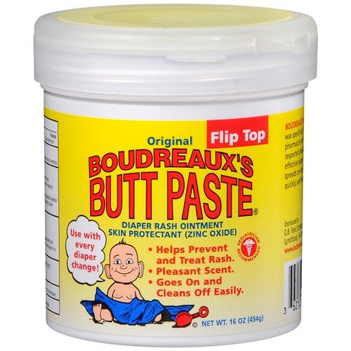 Boudreaux's Butt Paste Diaper Rash Treatment Ointment, Jar, Scented, 16 oz., 62103033306, 1 Jar