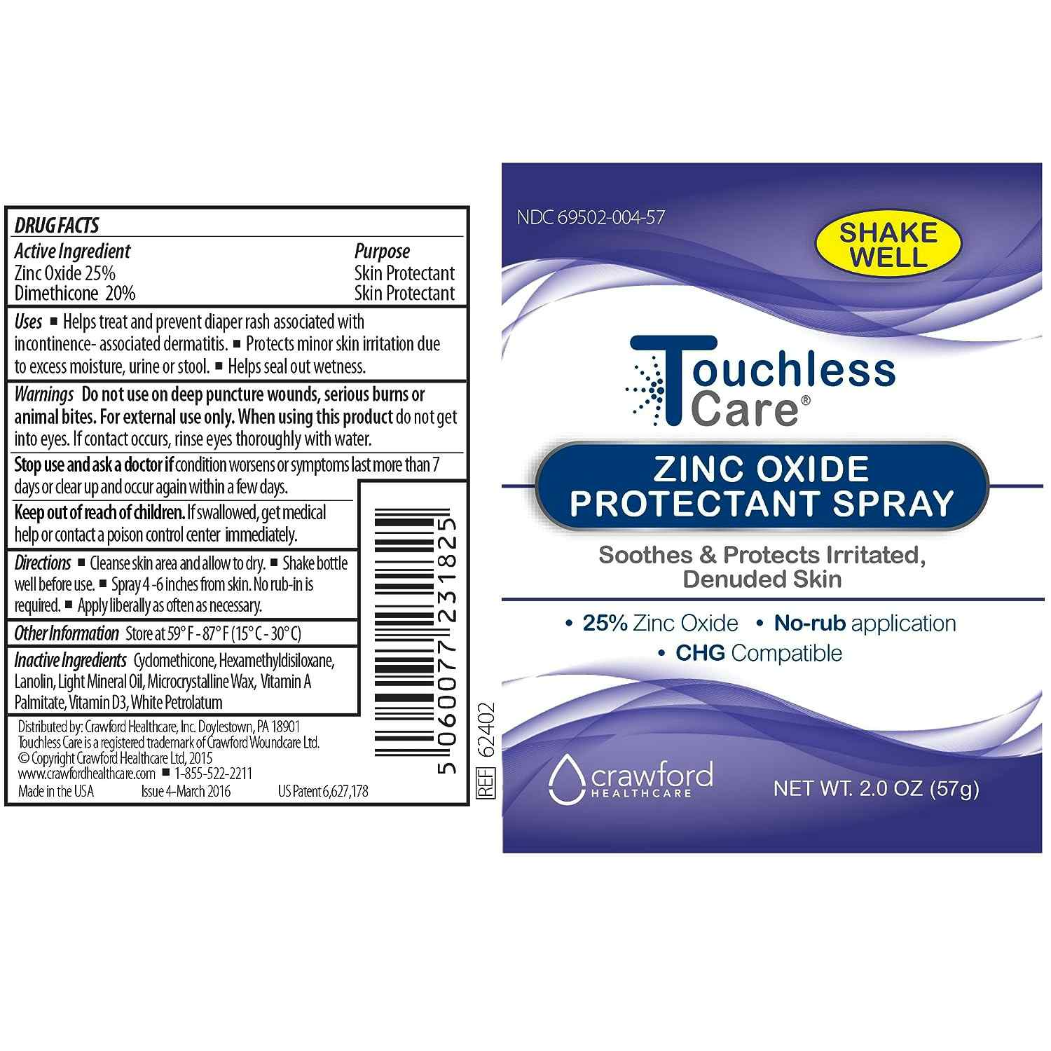 Rash Relief Skin Protectant, Scented, 2 oz., 62402, 1 Bottle