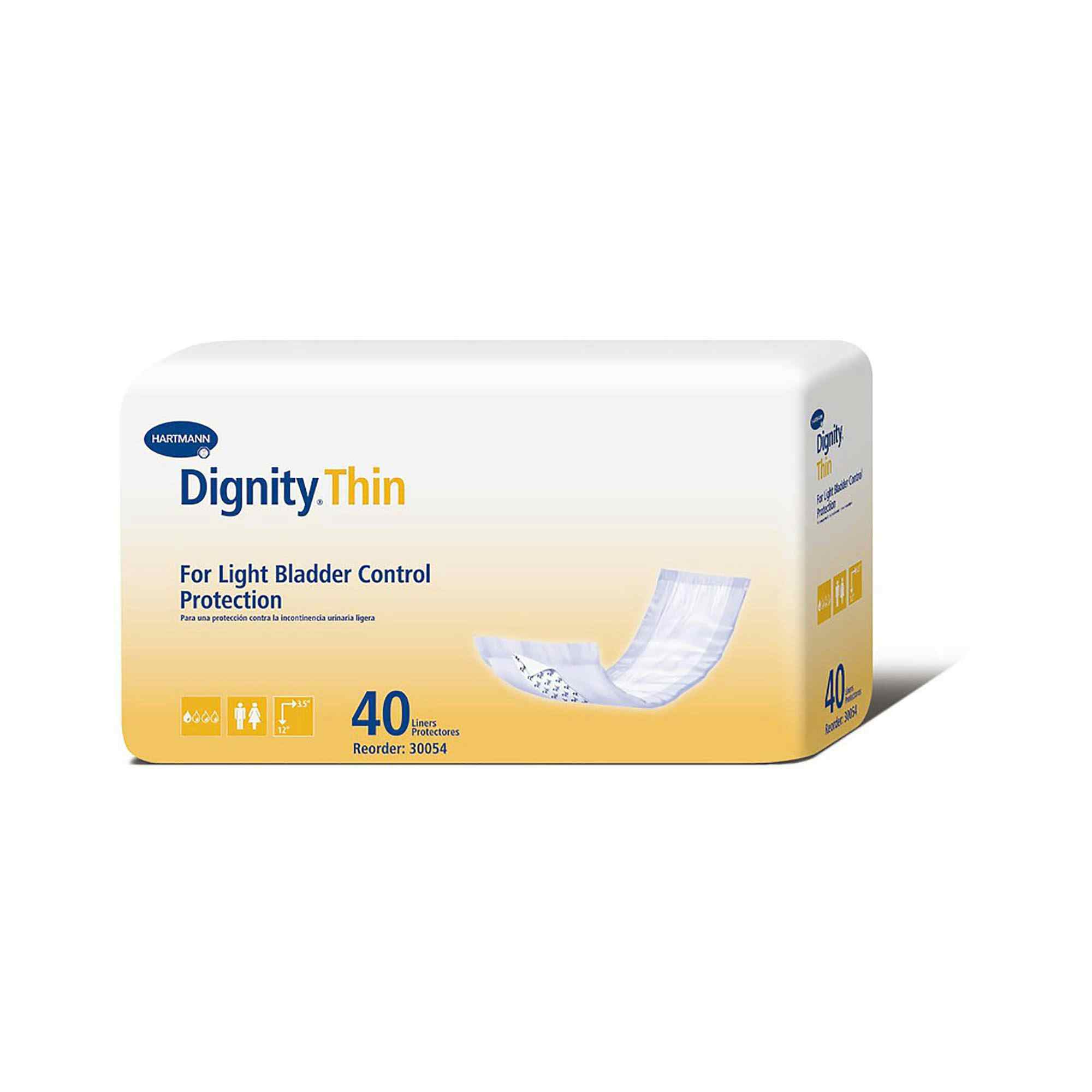 Dignity Thin Adult Unisex Disposable Bladder Control Pad, Light Absorbency, 30054, Green - One Size Fits Most - Case of 240 Pads (6 Bags)