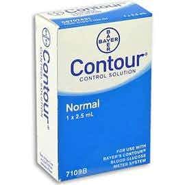 Bayer Contour Blood Glucose Control Solution, 2.5 mL, Normal Level, 7109B, Case of 12 Boxes