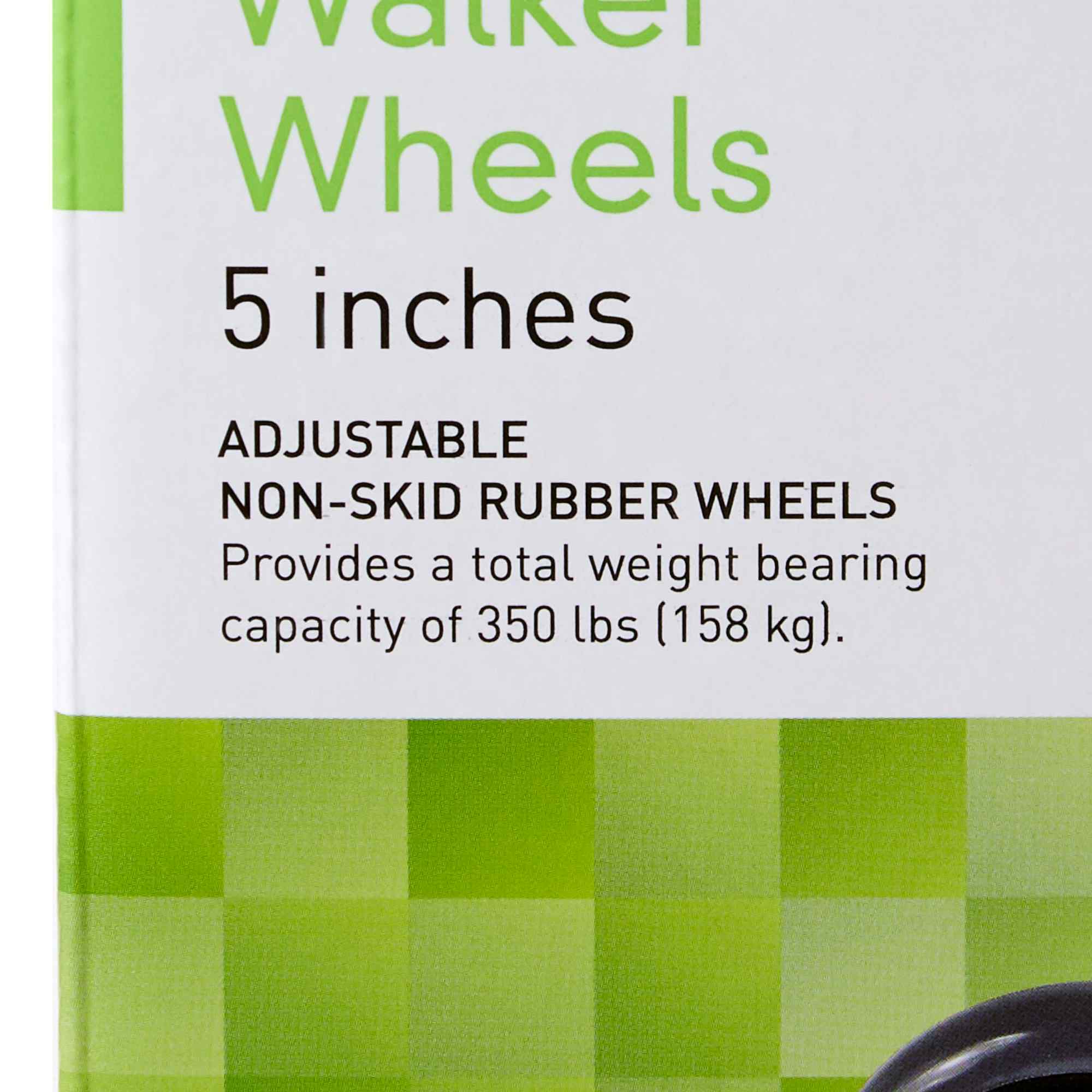 McKesson Adjustable Universal Walker Wheels, 5", 146-10109, 1 Pair