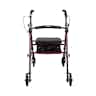 McKesson Adjustable Height 4 Wheel Rollator, 6" Casters, 146-RTL10261RD, Red - 1 Each
