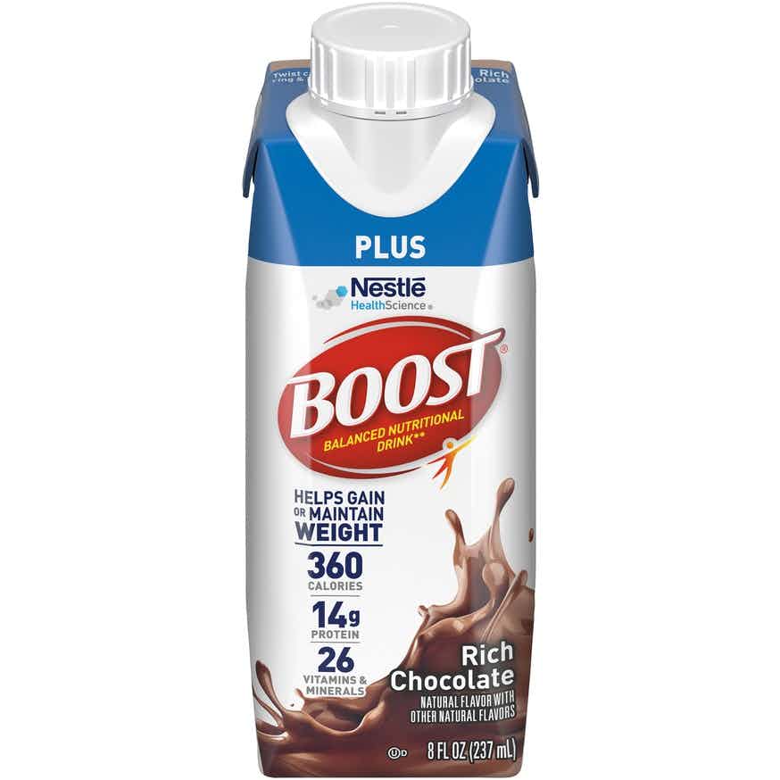Boost Plus Balanced Nutritional Drink, Carton, 8 oz., Rich Chocolate