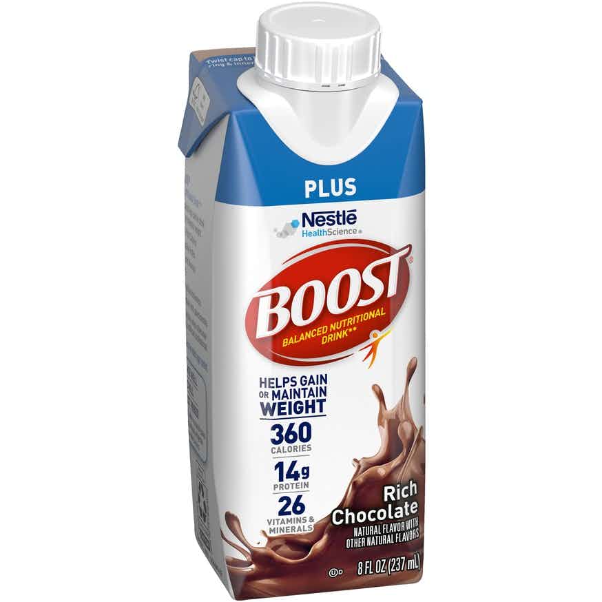 Boost Plus Balanced Nutritional Drink, Carton, 8 oz., Rich Chocolate