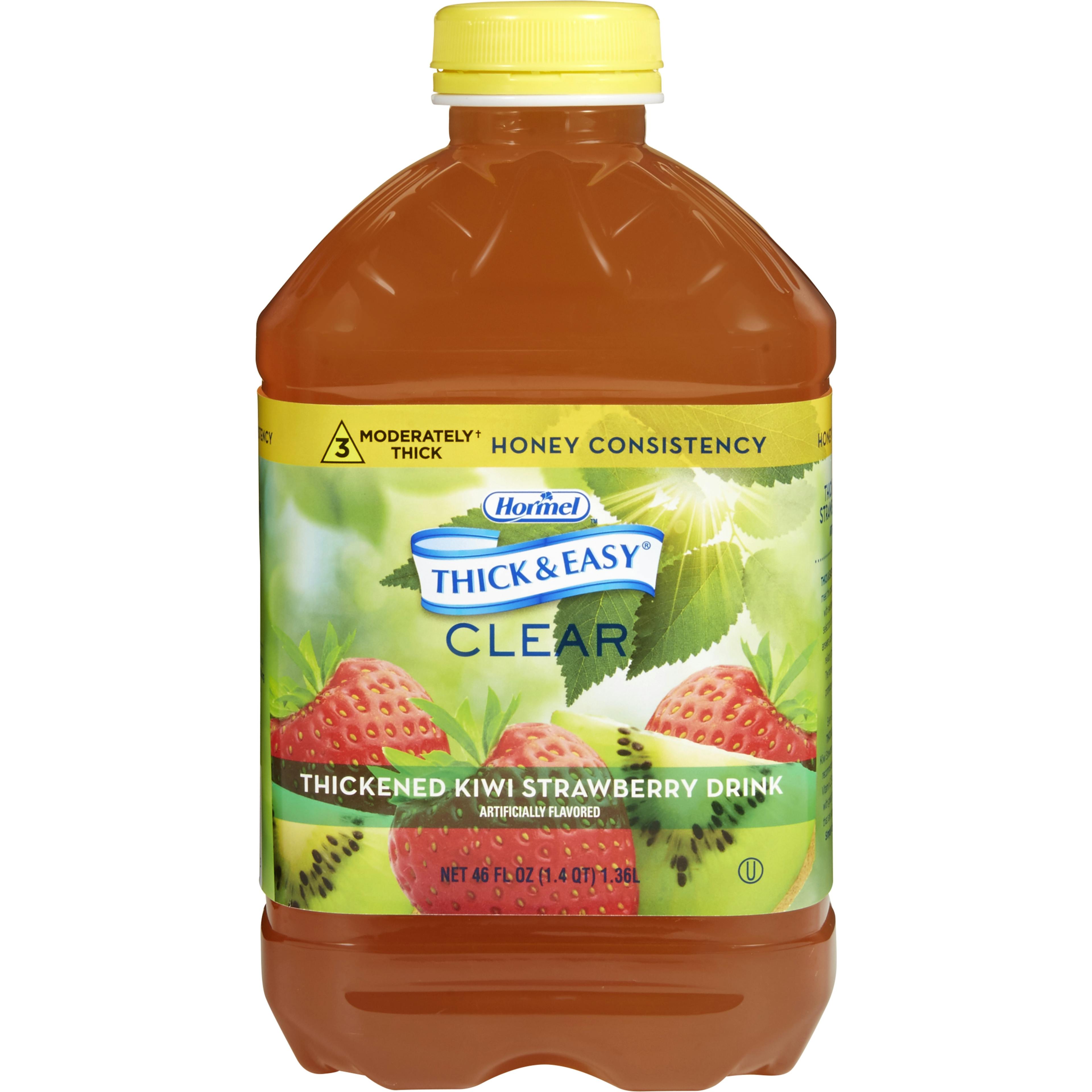 Thick & Easy Clear Honey Consistency Kiwi Strawberry Thickened Beverage, 46 oz. Bottle, 11840, Case of 6