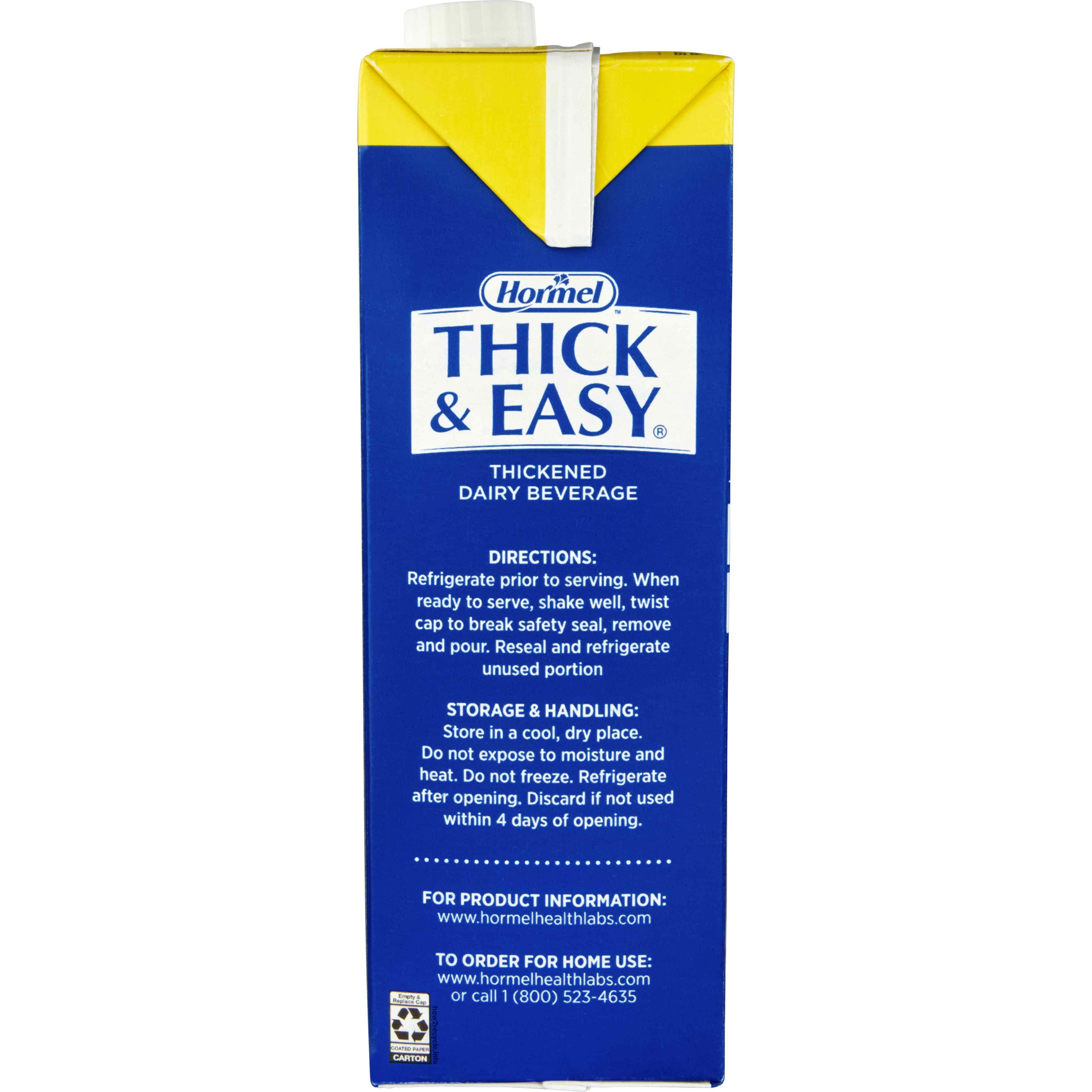 Thick & Easy Dairy Honey Consistency Milk Thickened Beverage, 32 oz. Carton
