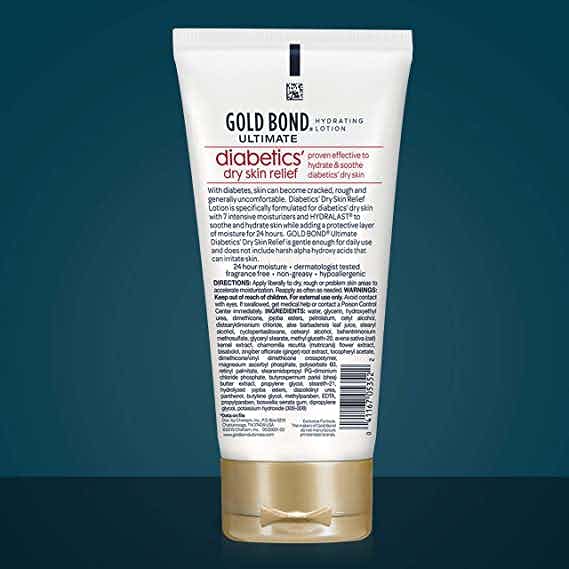 Gold Bond Ultimate Diabetics' Dry Skin Relief Foot Cream, Unscented, 3.4 oz.