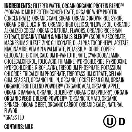 Orgain Organic Nutrition All-In-One Nutritional Shake, Creamy Chocolate Fudge, 11 oz.