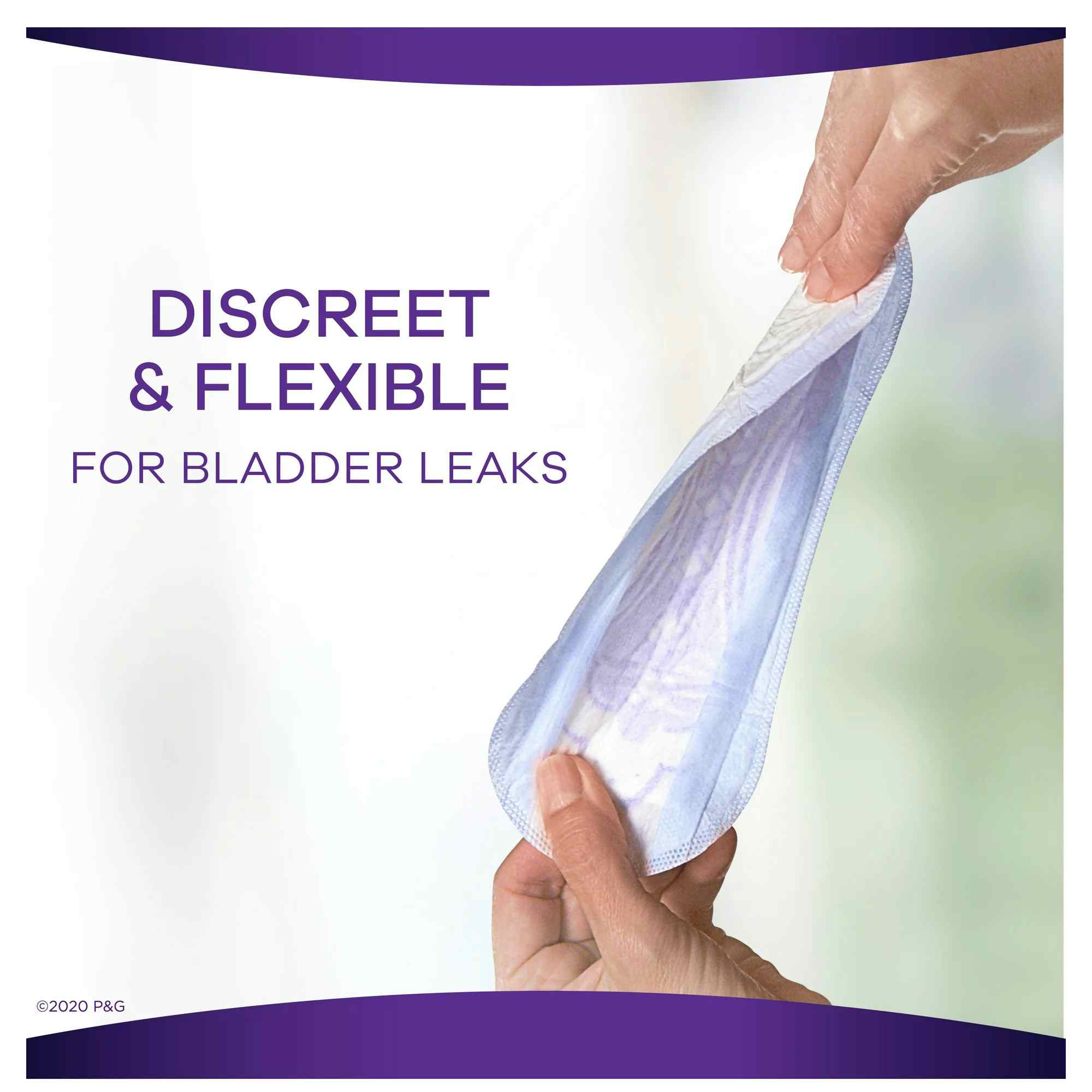 Always Discreet Bladder Leaks Liners, Long, Very Light