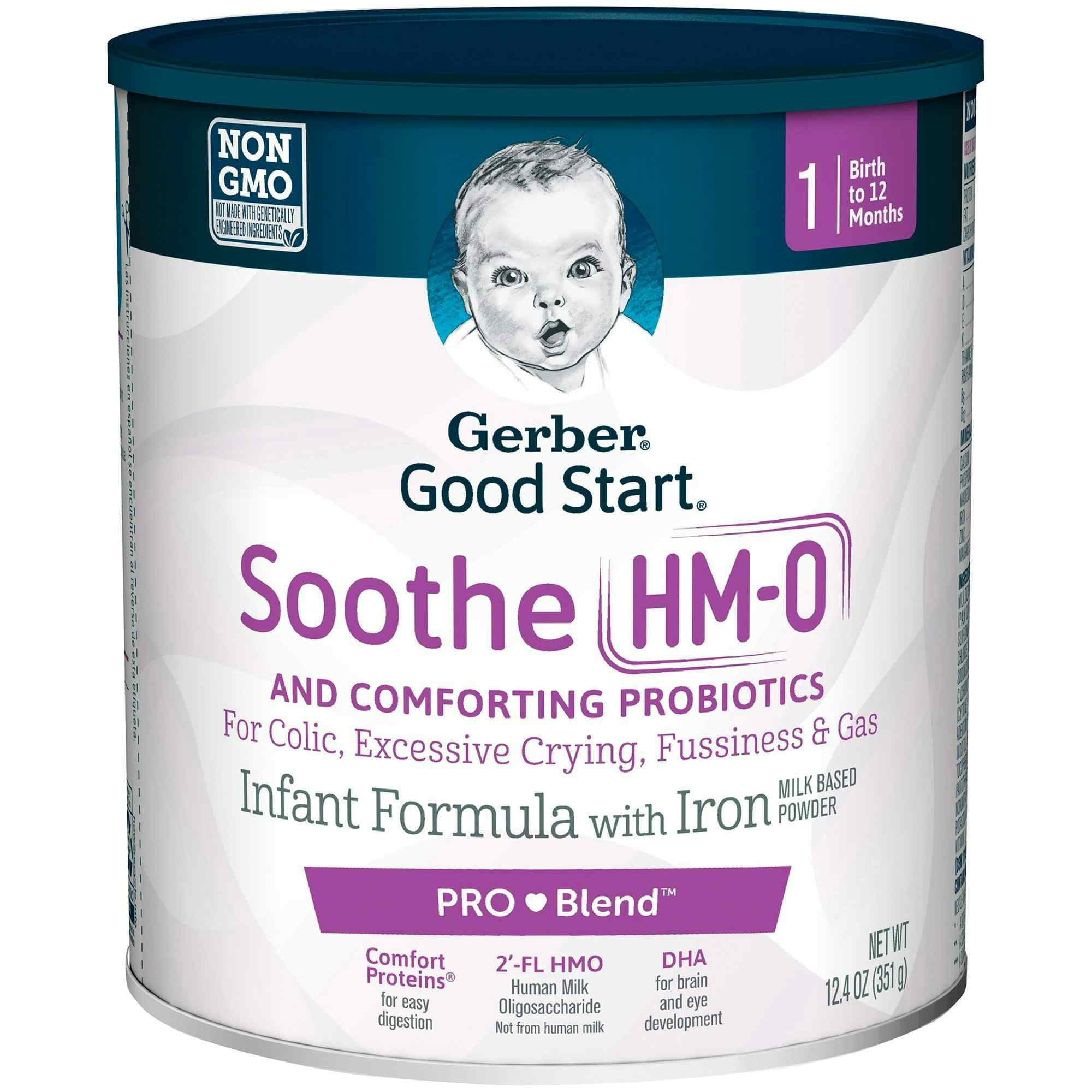 Gerber Good Start Sooth and Comforting Probiotics Infant Formula with Iron, 12.4 oz., 5000062401, Case of 6