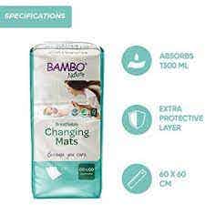 Bambo Nature Breathable Changing Mats, Light Absorbency
