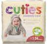 Cuties Complete Care Diapers with Tabs, Heavy Absorbency, CCC03, Size 3 (16-28 lbs) - Case of 136 (4 Bags)