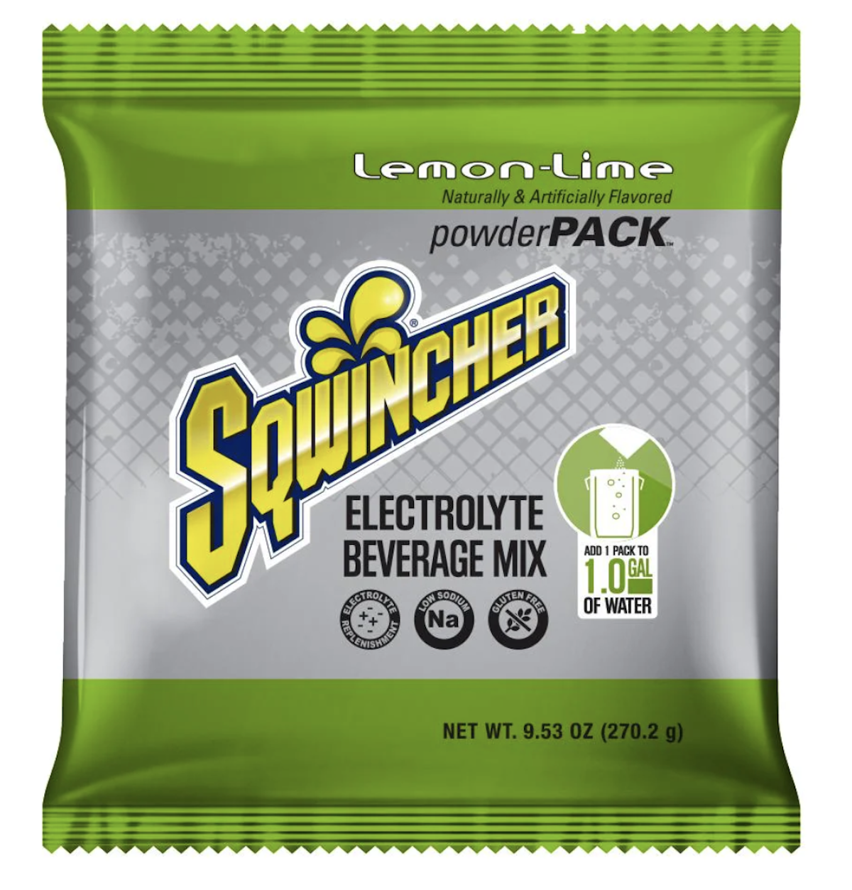 Sqwincher PowderPack Professional Grade Hydration Electrolyte Replenishment Drink Mix, Assorted Flavors, 9.53 oz., X384-MC600, Box of 20