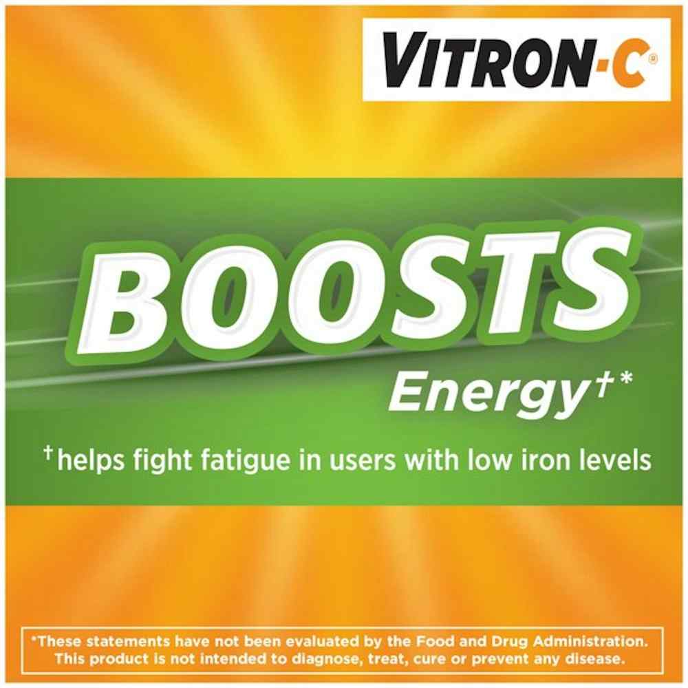 vVitron-C High Potency Iron Dietary Supplement Plus Vitamin C, 125 mg - 65 mg, 60 Tablets, 63736012301, 1 Bottle
