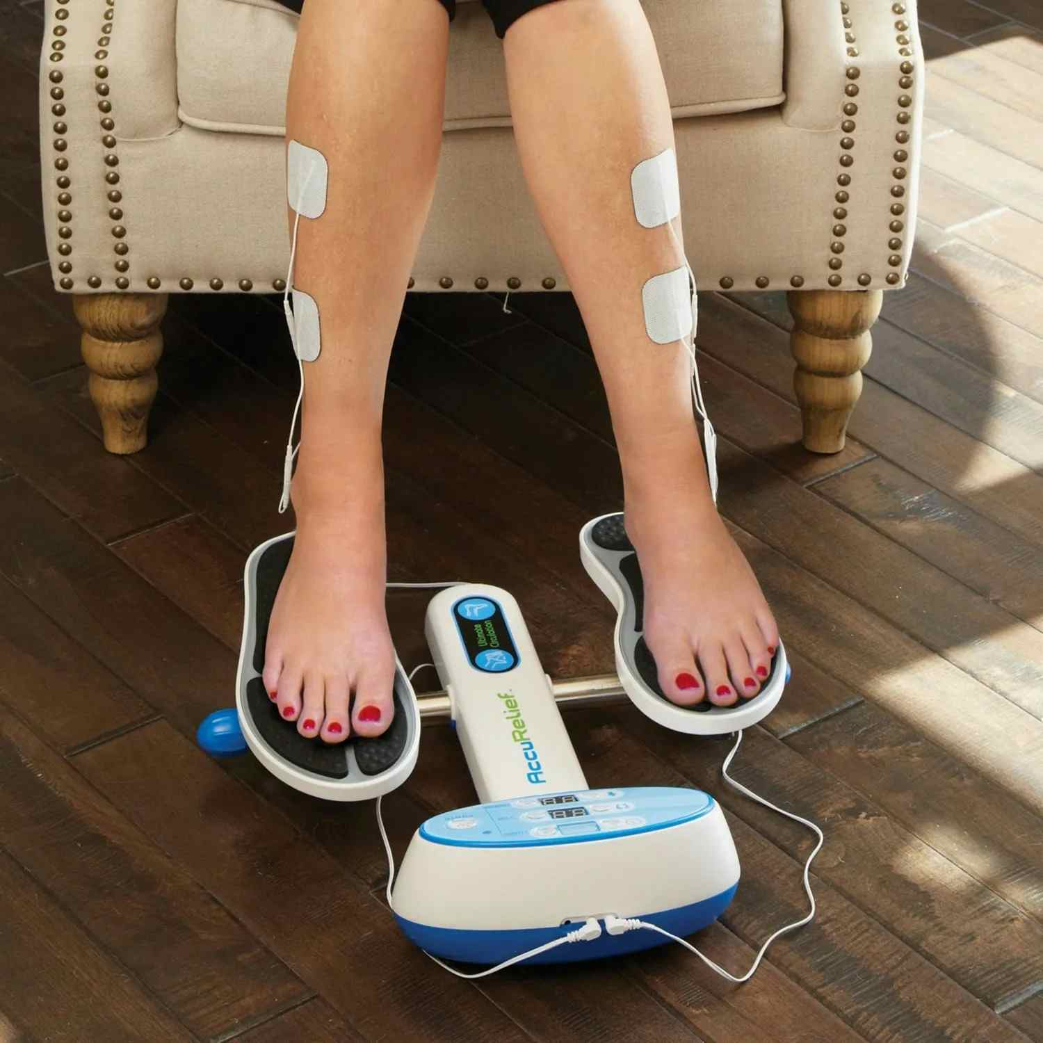 AccuRelief Ultimate Foot Circulator with Remote Control, lifestyle