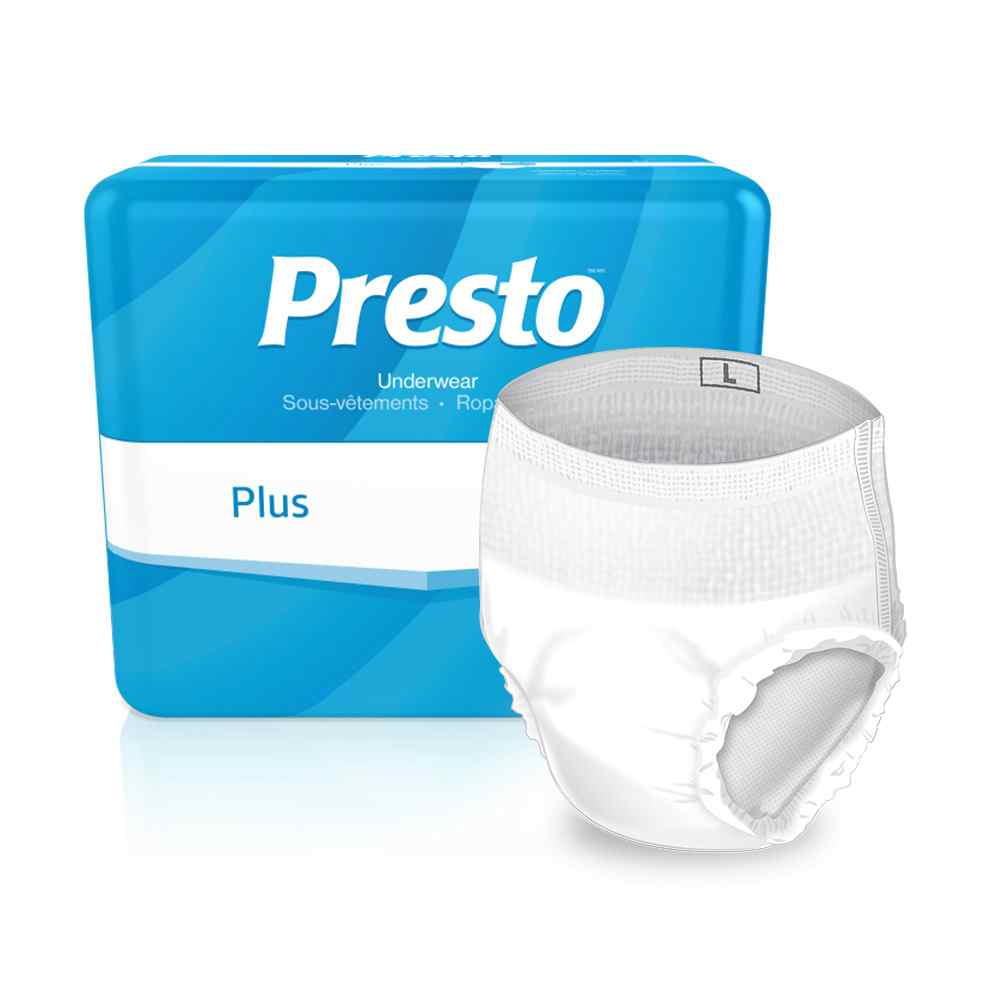 Presto Classic Underwear, Plus Absorbency