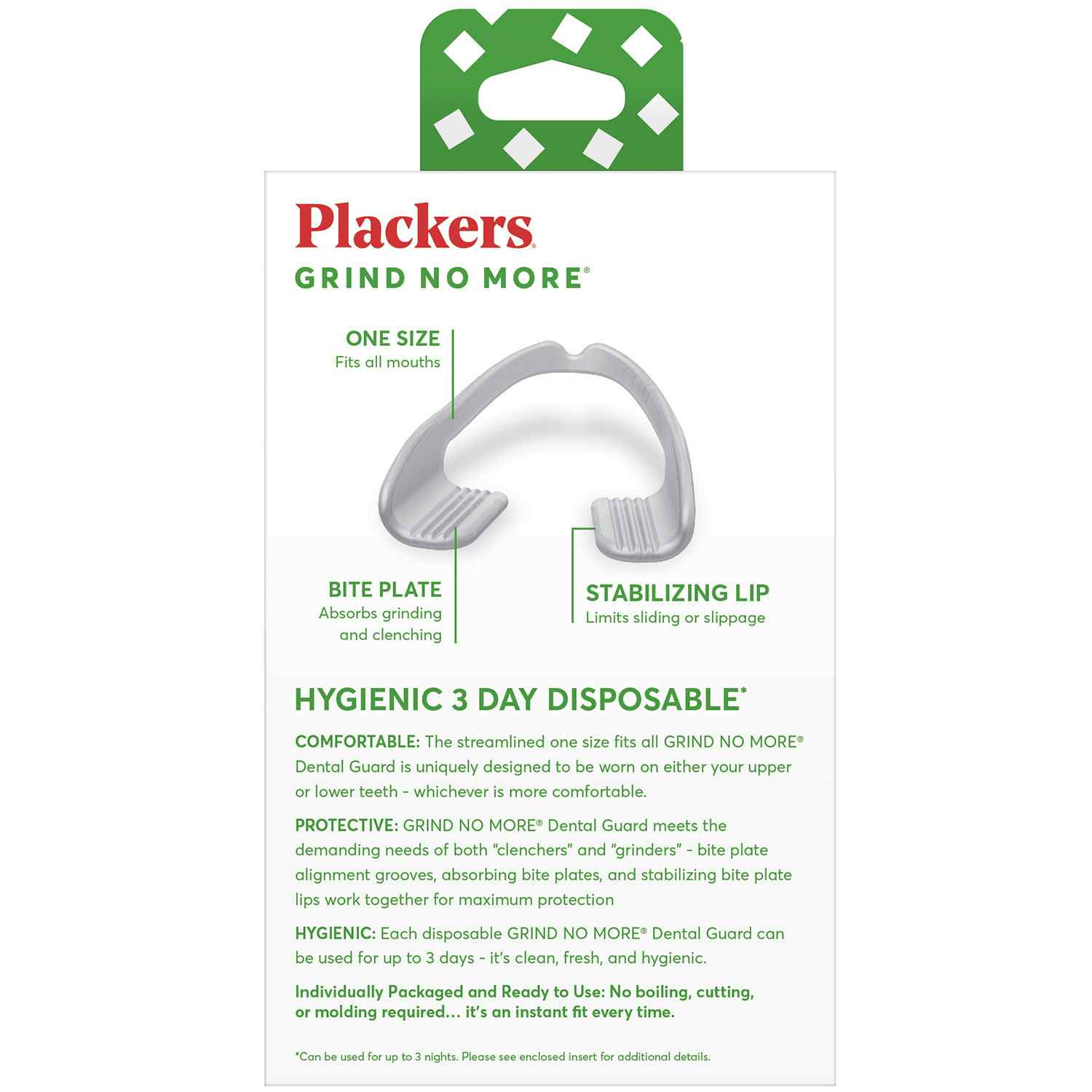 Plackers Grind No More Dental Night Protector