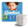 Comfees Premium Baby Diapers, Moderate Absorbency, CMF-4, Size 4 (22 - 37 lbs.) - Case of 124 (4 Bags)