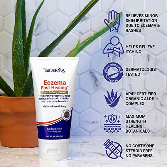 TriDerma MD Eczema Fast Healing Face & Body Cream, 6 oz