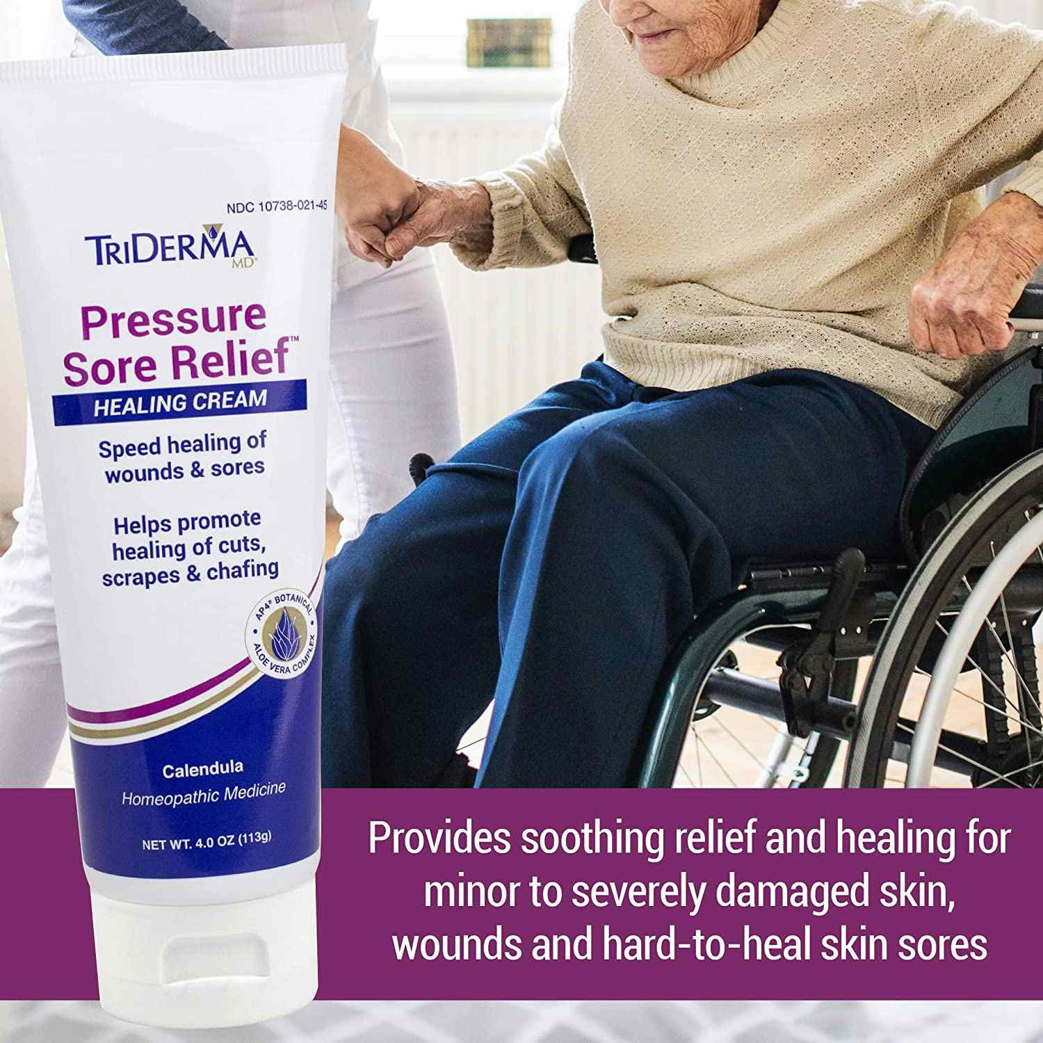 TriDerma MD Pressure Sore Relief Healing Cream, 4 oz, 21045, 1 Each