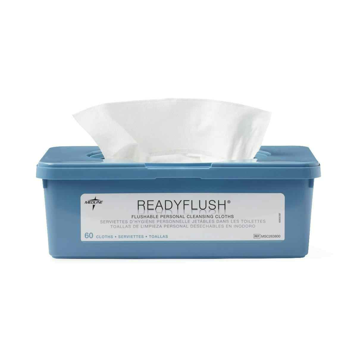 ReadyFlush Flushable Personal Cleansing Wipes, MSC263830H, Fragrance Free