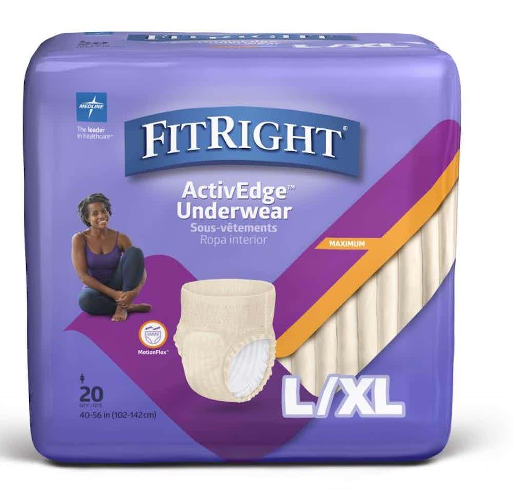 FitRight Ultra Underwear for Women, Heavy Absorbency, FIT23WLXLZ, L/XL (40"-56") - Bag of 20