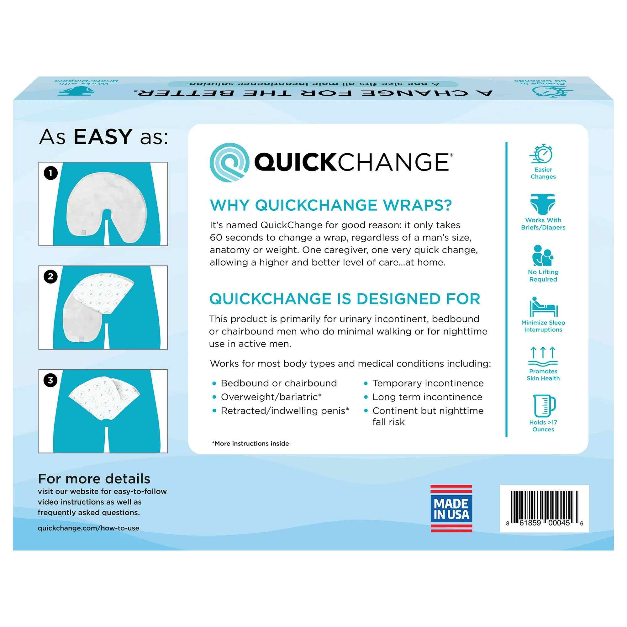 QuickChange Male Incontinence Wrap