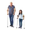 Medline Guardian Aluminum Forearm Crutches, G05161, Adult (5' - 6'2") - 1 Pair