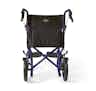 Medline Basic Aluminum Transport Chair, Permanent Full-Length Arms, Swing-Away Footrests, 12", MDS808210ABE, Blue - 1 Each