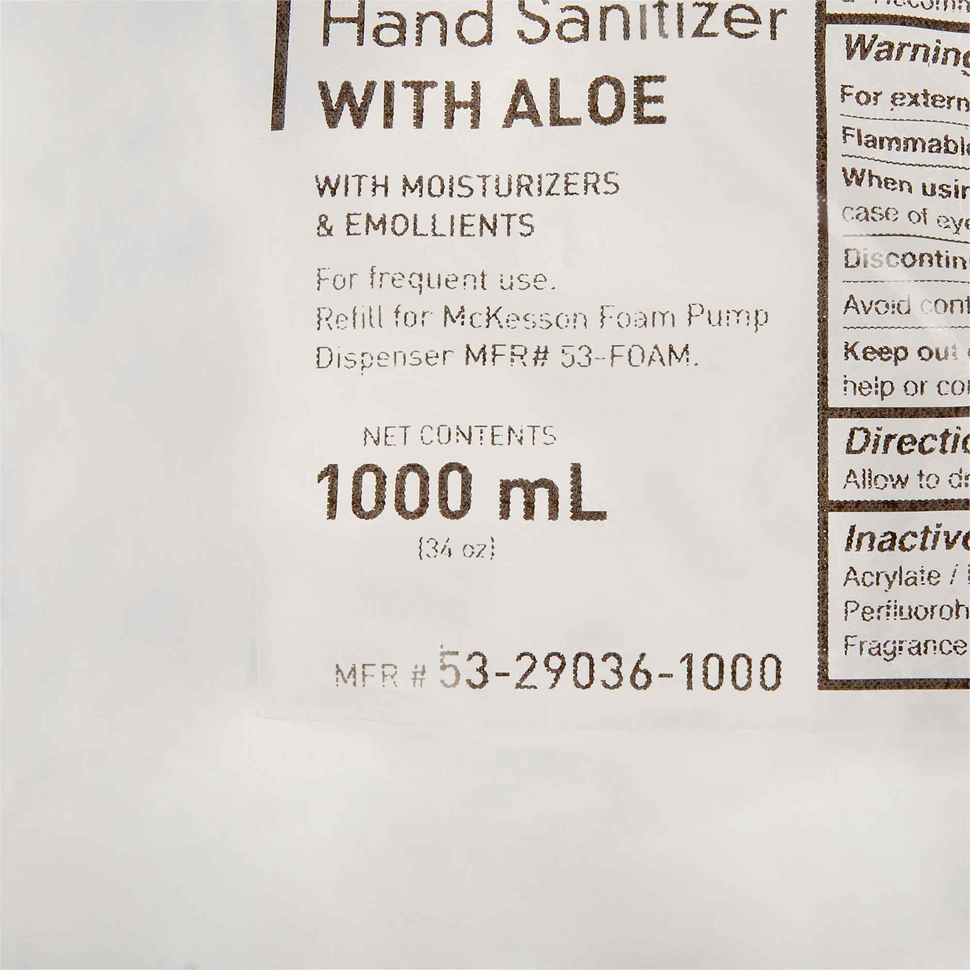 McKesson Foaming Hand Sanitizer with Aloe Refill
