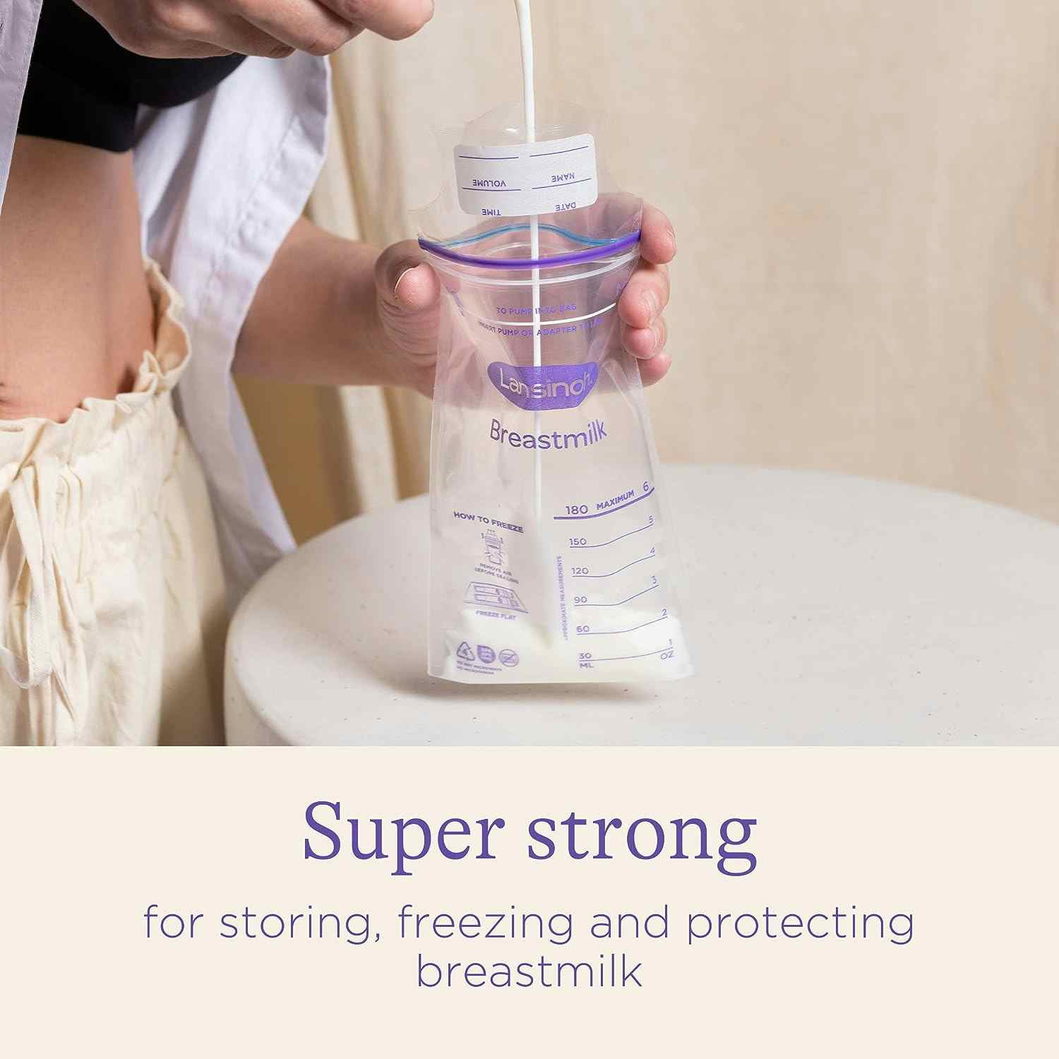 Lansinoh Breast Milk Clear Storage Bag, 6 oz.