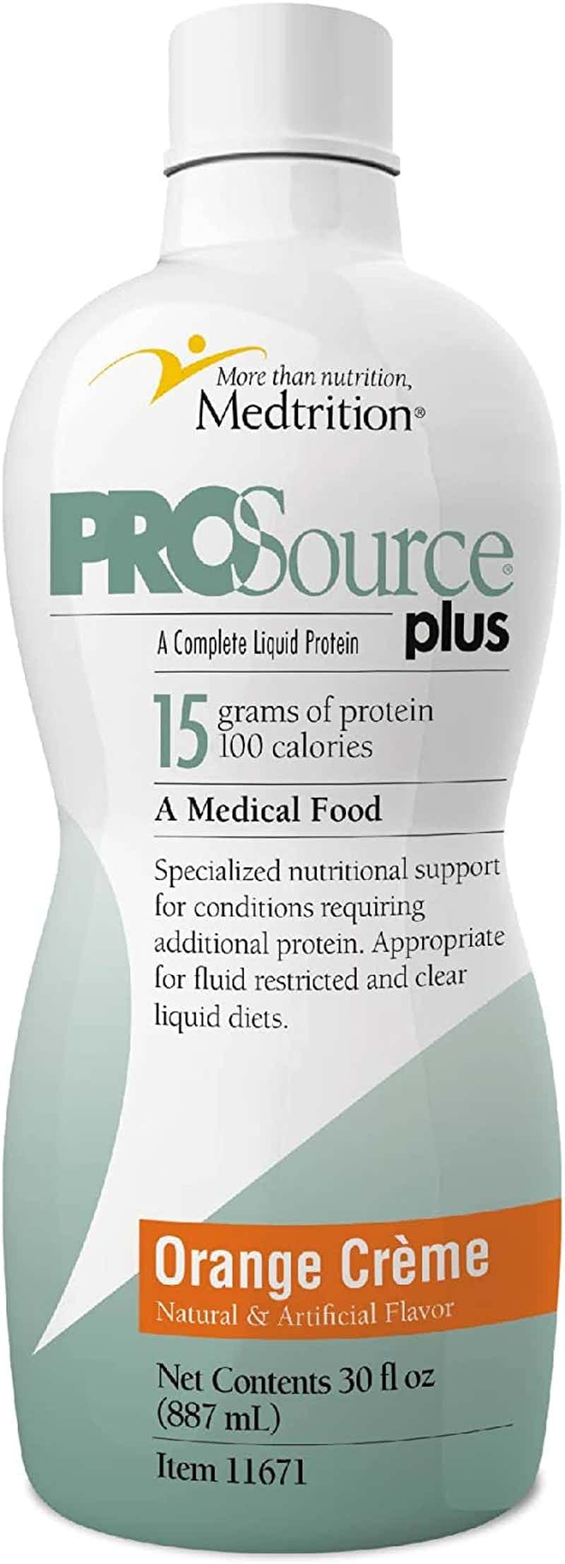 ProSource Plus Collagen & Whey Protein Formula, 30 oz. , 11671, Orange Creme - Case of 4