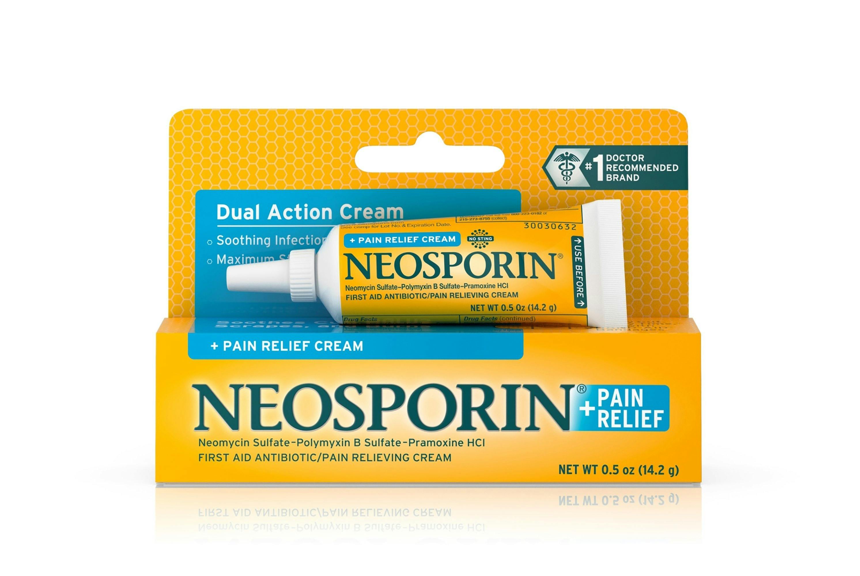 Neosporin + Pain Relief Dual Action Cream, 0.5 oz.