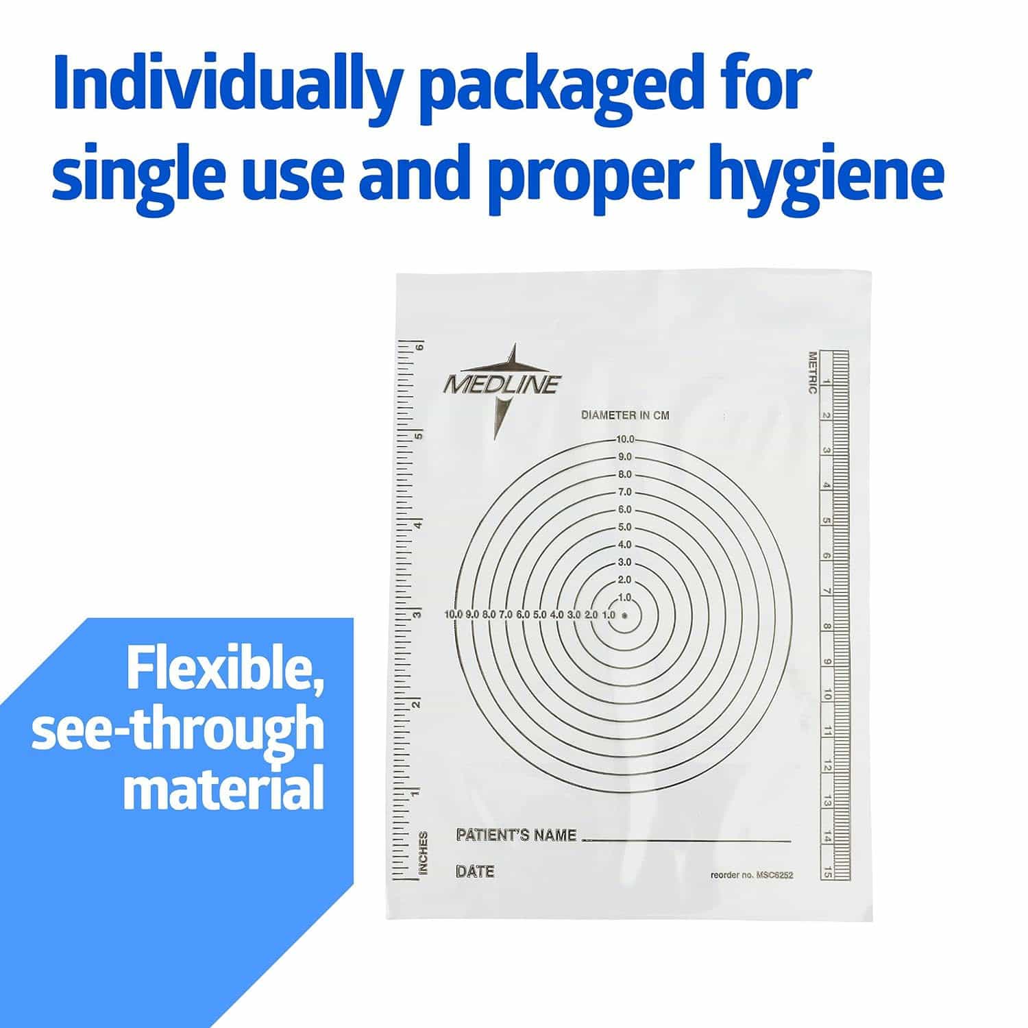 Medline Bullseye Plastic Wound Ruler | Carewell